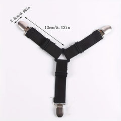 4pcs Adjustable Bed Sheet Straps for Securely Fastening Mattress and Fitted Shee