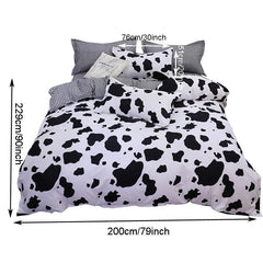 Cow Print Duvet Cover Set Reversible Comforter Cover for Kids Boys Girls