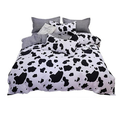 Cow Print Duvet Cover Set Reversible Comforter Cover for Kids Boys Girls