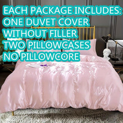 3pcs Satin Duvet Cover Set for Wedding Bedroom