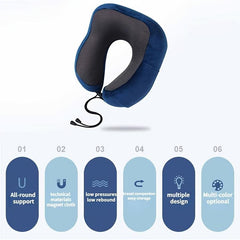 Memory Foam Neck Pillow for Travel, Soft U Shaped Cervical Airplane Pillow
