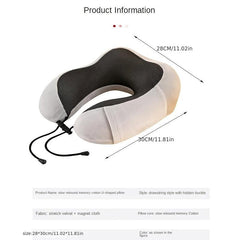 Memory Foam Neck Pillow for Travel, Soft U Shaped Cervical Airplane Pillow
