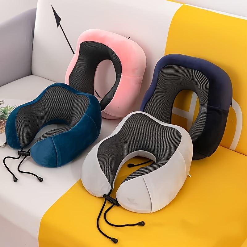 Memory Foam Neck Pillow for Travel, Soft U Shaped Cervical Airplane Pillow
