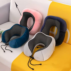 Memory Foam Neck Pillow for Travel, Soft U Shaped Cervical Airplane Pillow