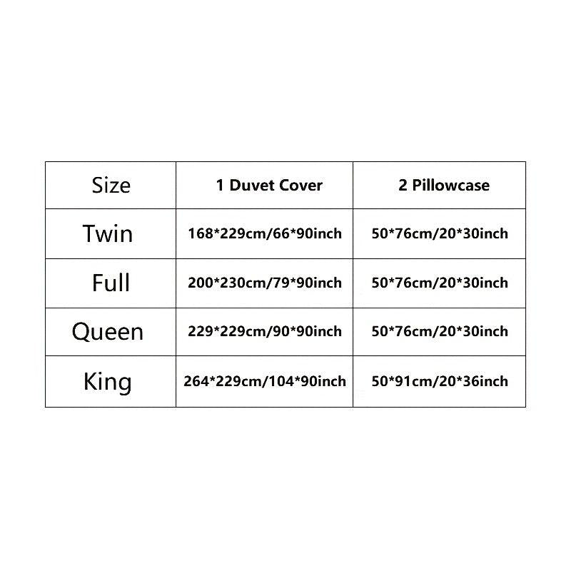 3pcs Satin Duvet Cover Set Soft and Comfortable