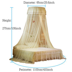 Round Ceiling Mosquito Net Princess Canopy Bed C