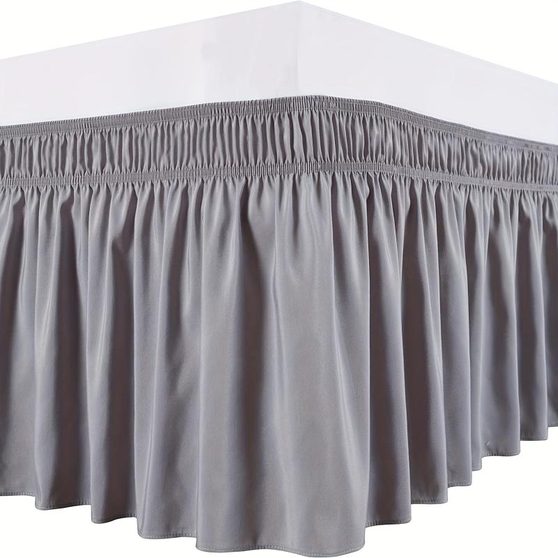 1pc Flounce Bed Skirt Elastic Adjustable Bedroom Decor