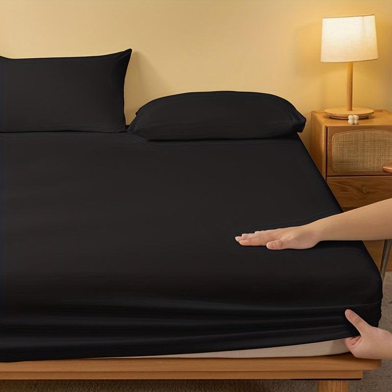 Soft Comfortable Solid Bedding Fitted Sheet Deep Pocket Fitted Bed Sheet