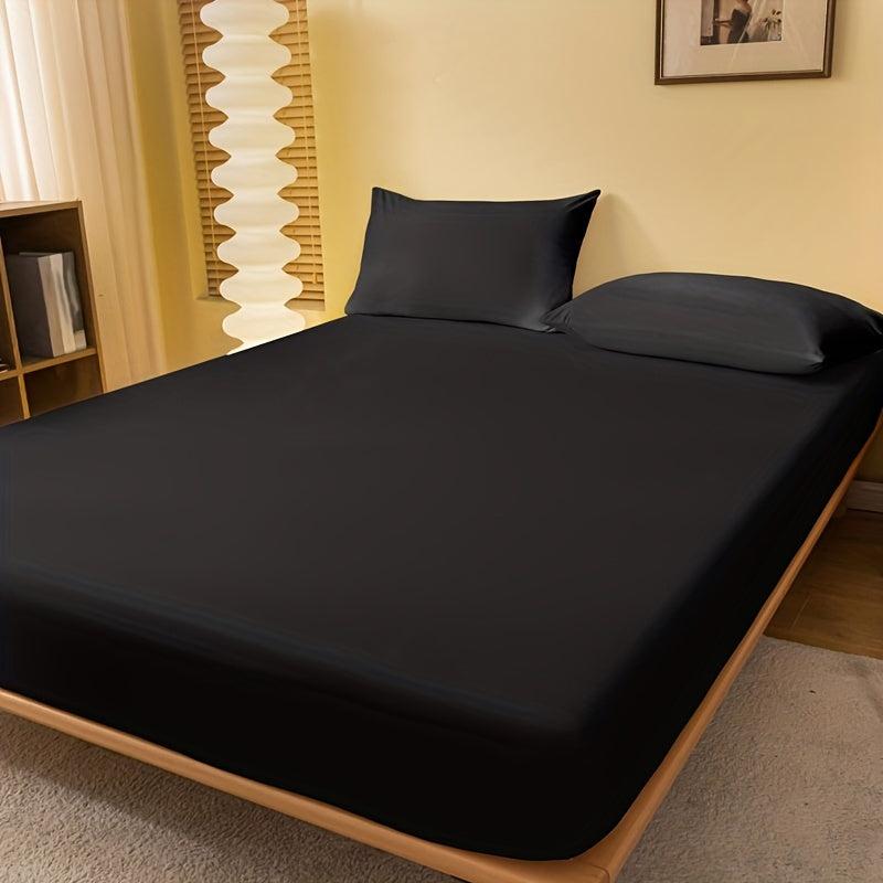 Soft Comfortable Solid Bedding Fitted Sheet Deep Pocket Fitted Bed Sheet