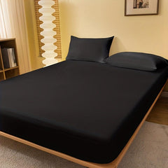Soft Comfortable Solid Bedding Fitted Sheet Deep Pocket Fitted Bed Sheet