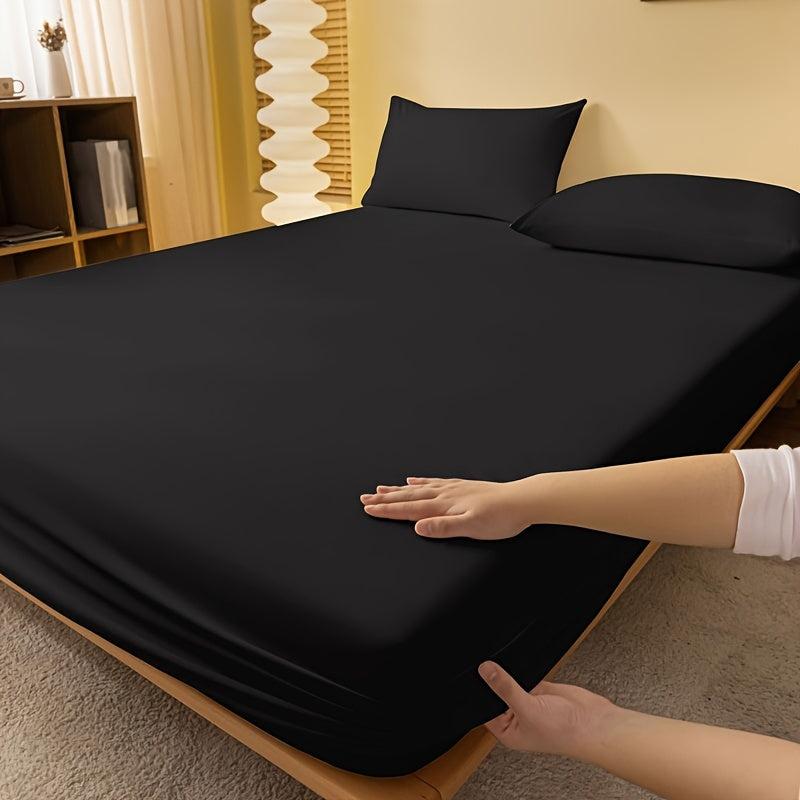 Soft Comfortable Solid Bedding Fitted Sheet Deep Pocket Fitted Bed Sheet