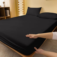 Soft Comfortable Solid Bedding Fitted Sheet Deep Pocket Fitted Bed Sheet