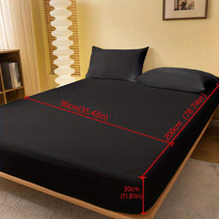 Soft Comfortable Solid Bedding Fitted Sheet Deep Pocket Fitted Bed Sheet