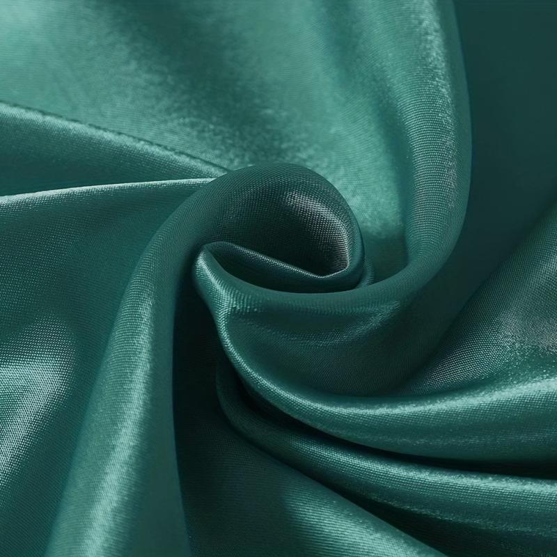 2pcs Solid Satin Pillow Cases Soft & Breathable Pillowcases Envelope Closure
