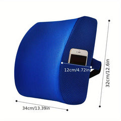 Memory Foam Lumbar Pillow for Office Chair and Car Seat