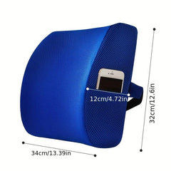 Memory Foam Lumbar Pillow for Office Chair and Car Seat