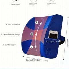 Memory Foam Lumbar Pillow for Office Chair and Car Seat