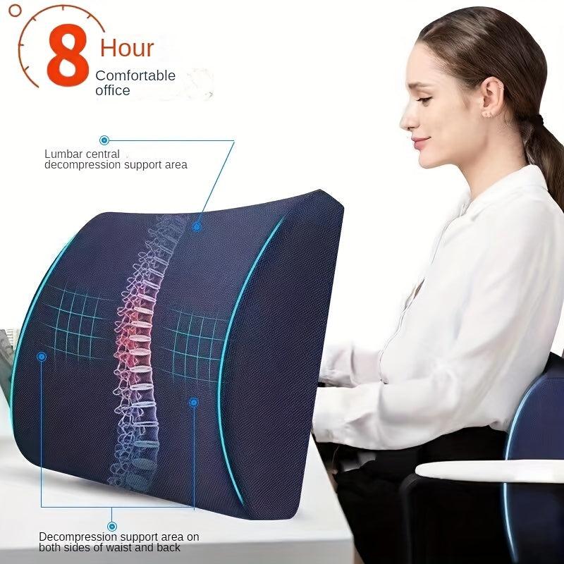 Memory Foam Lumbar Pillow for Office Chair and Car Seat