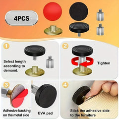 4pcs Headboard Stoppers Anti Shake Tool Adjustable Threaded Bed Frame Fixer