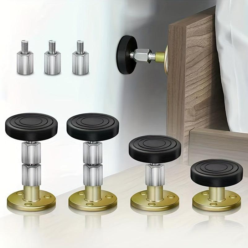 4pcs Headboard Stoppers Anti Shake Tool Adjustable Threaded Bed Frame Fixer