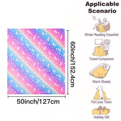 Glow In The Dark Unicorn Blanket Soft Flannel Sofa Bed Car