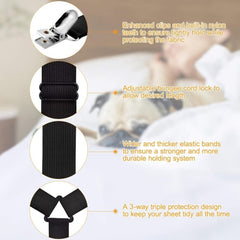 Adjustable Bed Sheet Holder Straps Elastic Bands 2pcs