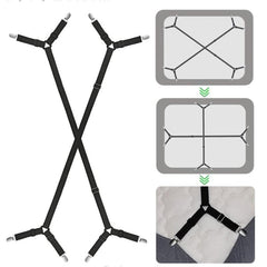Adjustable Bed Sheet Holder Straps Elastic Bands 2pcs