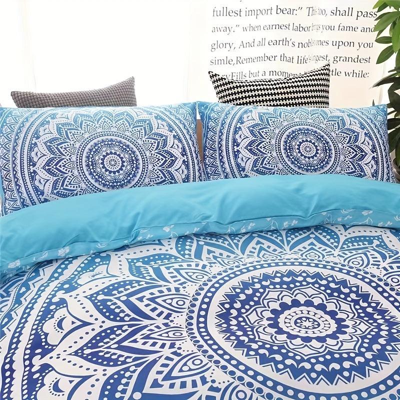 3pcs Boho Pattern Duvet Cover Set Soft Comfortable Bedding Set
