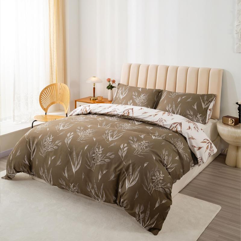 Soft & Breathable Wheat Print Duvet Cover Set