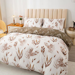 Soft & Breathable Wheat Print Duvet Cover Set