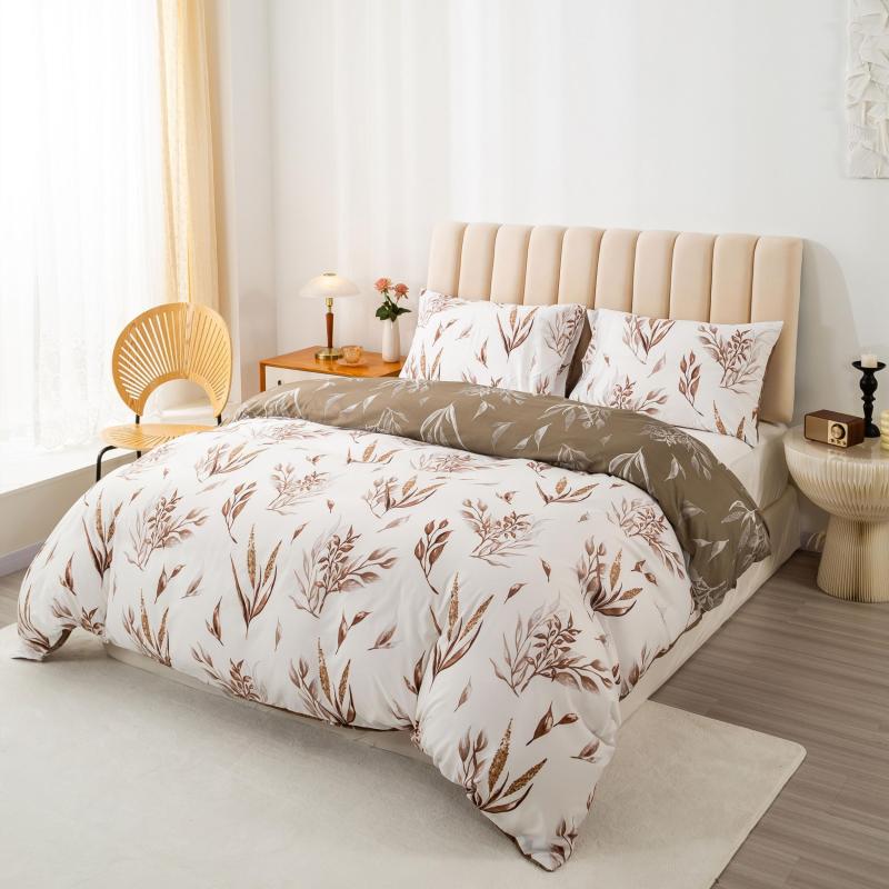 Soft & Breathable Wheat Print Duvet Cover Set