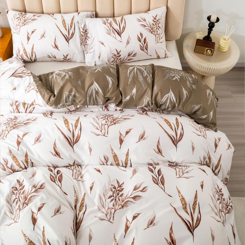 Soft & Breathable Wheat Print Duvet Cover Set