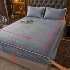 Soft Velvet Fitted Sheet with Non Slip Technology
