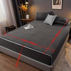 Soft Velvet Fitted Sheet with Non Slip Technology