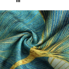 Green Ginkgo Leaf Pillowcase 17.7''x17.7''