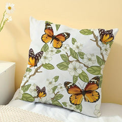 Butterfly Printed Pillowcase for Home Decor