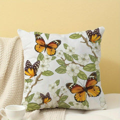 Butterfly Printed Pillowcase for Home Decor