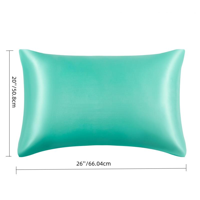 2pcs Satin Pillow Cases Soft & Breathable Envelope Closure Smooth Pillow Cover