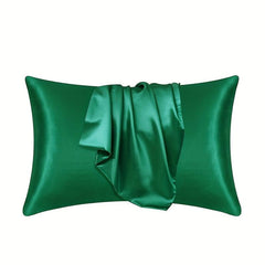 2pcs Satin Pillow Cases Soft & Breathable Envelope Closure Smooth Pillow Cover