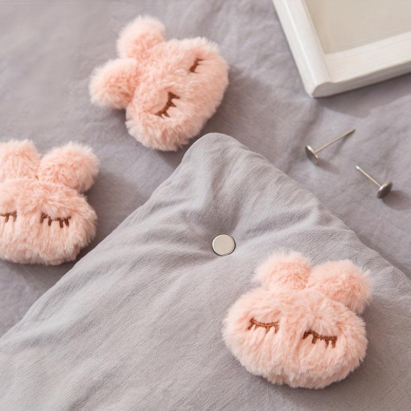 4pcs Cartoon Plush Quilt Fixers Non-slip Bed Sheet Fixing Artifact