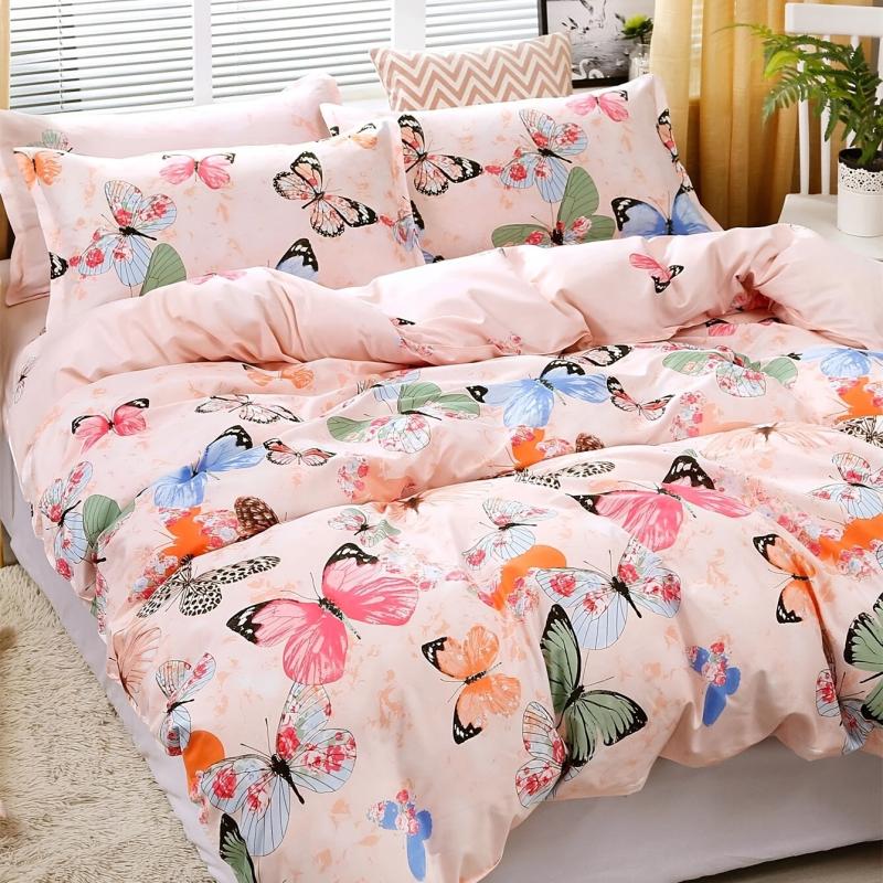 3pc Butterfly Duvet Cover Set, 1 Duvet Cover, 2 Pillowcases