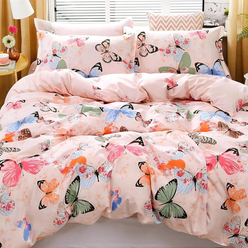 3pc Butterfly Duvet Cover Set, 1 Duvet Cover, 2 Pillowcases