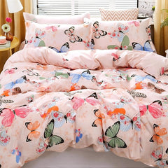 3pc Butterfly Duvet Cover Set, 1 Duvet Cover, 2 Pillowcases