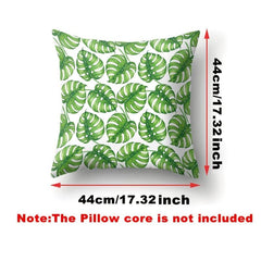 Tropical Leaves Polyester Cushion Cover 17x17 Inches