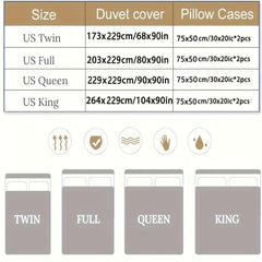 3pc 3D Cat Print Duvet Cover Set, Soft Comfortable Bedding with Zipper