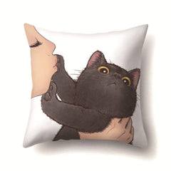 Cat Cushion Cover Throw Pillow Case for Home Decor
