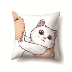 Cat Cushion Cover Throw Pillow Case for Home Decor