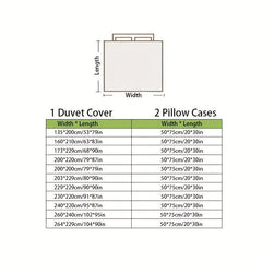 Soft Duvet Cover Set with 2 Pillowcases