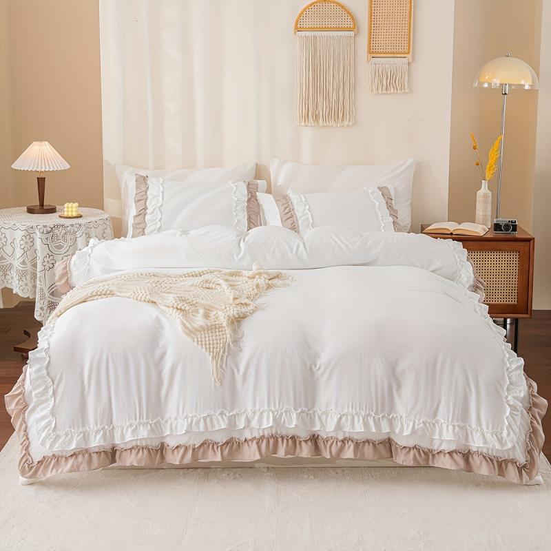 French Boho Style Ruffle Duvet Cover Set