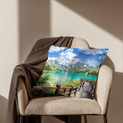 1pc Landscape Map Scenery Throw Pillowcase Easy to Clean Soft Feel